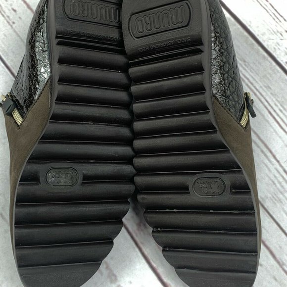 Munro Shoes "Kit" Women's Size 9 Brown Leather Zip Cushioned Comfort - Picture 6 of 7